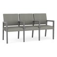 thumbnail image 1 of Pemberly Row Waiting Reception 3 Seat Tandem Seating Wood Frame in Gray, 1 of 5