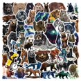 thumbnail image 2 of Paquete de calcomanías de vinilo impermeables Artistic Bear x50, 2 of 2