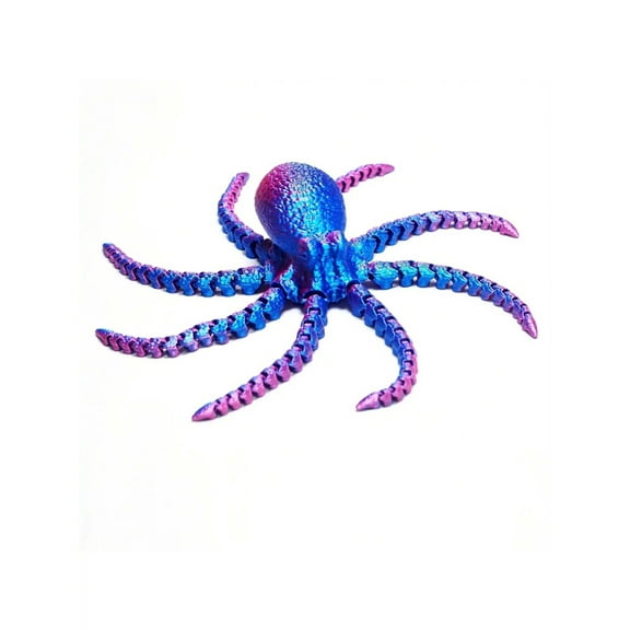 1pc Vibrant 3D Printed Octopus Figurine With Jointed Versatile Decor - Bookshelf, Living Room, Office, Cabinet, Tableto