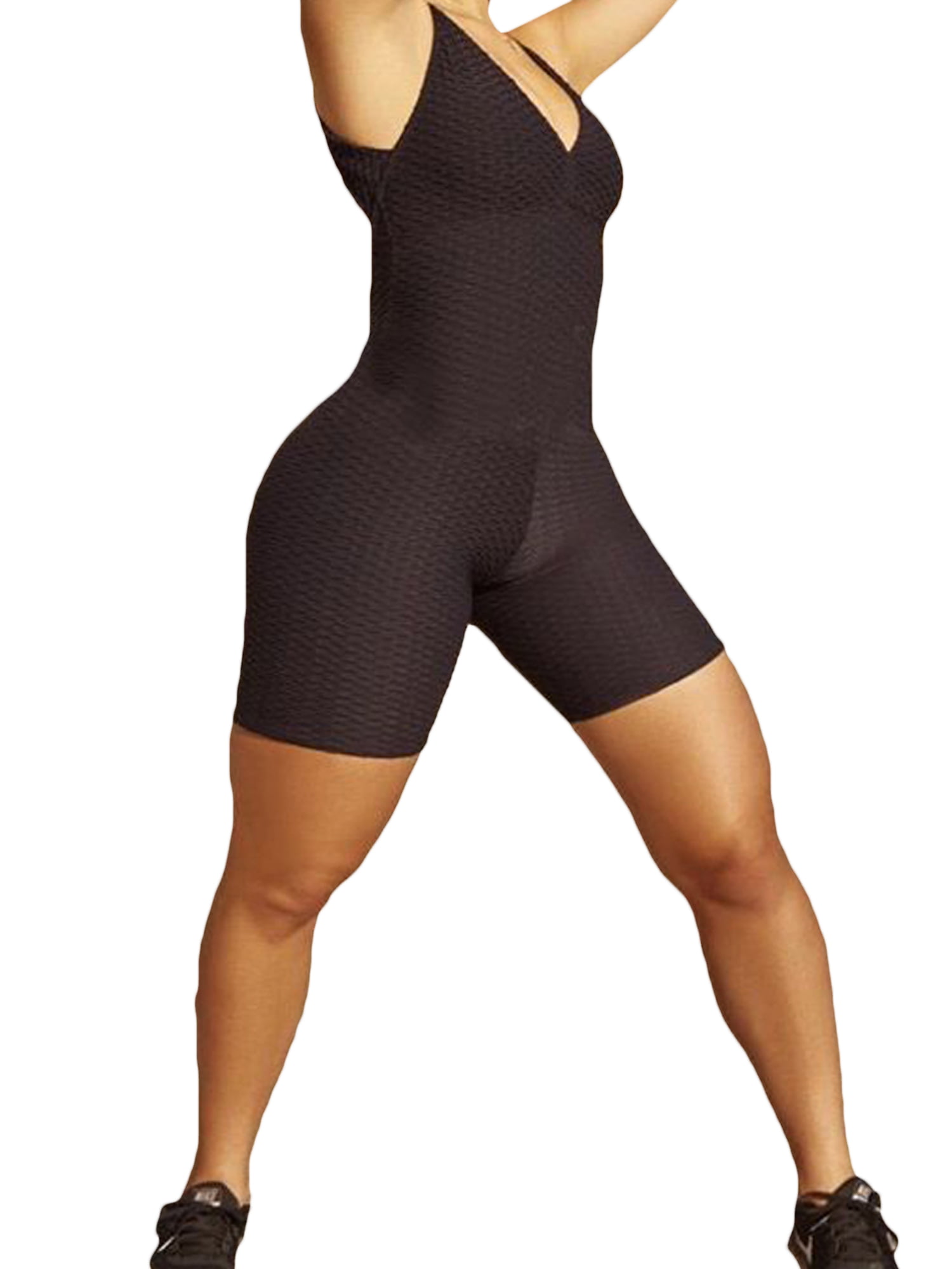 Hirigin Hirigin Ladies Women Stretchy Yoga Gym Sports Casual Rompers Jumpsuits Shorts