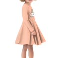 thumbnail image 2 of DISNIMO Heart Cat Dress Kids Long Sleeve Dresses 5-6 Girl Dresses Casual Midi Dress Girls Fall Dress Midi Dresses for Girls Skater Dress Long Sleeve Holiday Dress Girls Swing Dress Children, 2 of 6