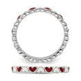 thumbnail image 4 of Bague Coeur en Émail Blanc and Argent Sterling Rouge, 4 of 4