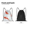thumbnail image 5 of Kdxio Koi Fish Corals,Spring Summer Print Drawstring Backpack Bag,Waterproof Draw String Back Sack, Gym Drawstring Bags Swim Bag For Unisex, 5 of 9