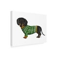 thumbnail image 2 of Fab Funky 'Christmas Des Dachshund and Christmas Sweater' Canvas Art, 2 of 3