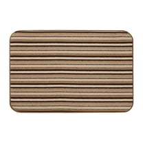 Skid-resistant Carpet Indoor Area Rug Floor Mat - Mocha Brown Stripe - 2' X 3' - Many Other Sizes to Choose From
