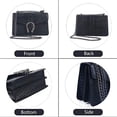 thumbnail image 5 of Bolso Bandolera De Noche Para Mujer Brillar Estampado De Serpiente Con Correa De Cadena Negro, 5 of 5