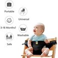 thumbnail image 2 of Silla de comedor de seguridad para bebés con cinturón de seguridad portátil para niños, negra 48*50CM Sincero Electrónica, 2 of 5