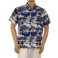 thumbnail image 3 of Men's Hawaiian Tropical Shirt Summer Aloha Button Up Casual Fit Pink Red 2XL, 3 of 3