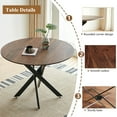 thumbnail image 4 of Lecut Round Dining Table for 4, Mid Century Modern 42" Round Dining Room Table with MDF Tabletop & Cross Metal Legs, Round Coffee Table for Kitchen, Office, Small Spaces, 4 of 6