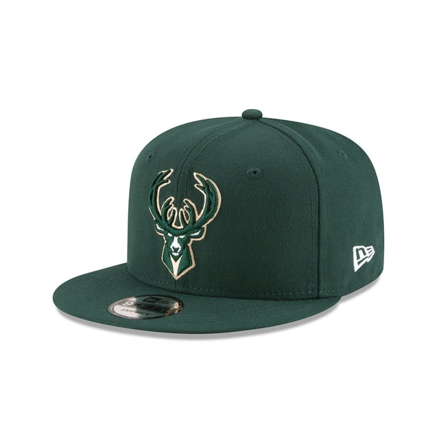 Gorra New Era NBA Milwaukee Bucks 9Fifty Snapback, color verde oscuro