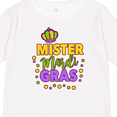 thumbnail image 4 of Inktastic Mister Mardi Gras with Crown and Dots Boys Long Sleeve Toddler T-Shirt, 4 of 5