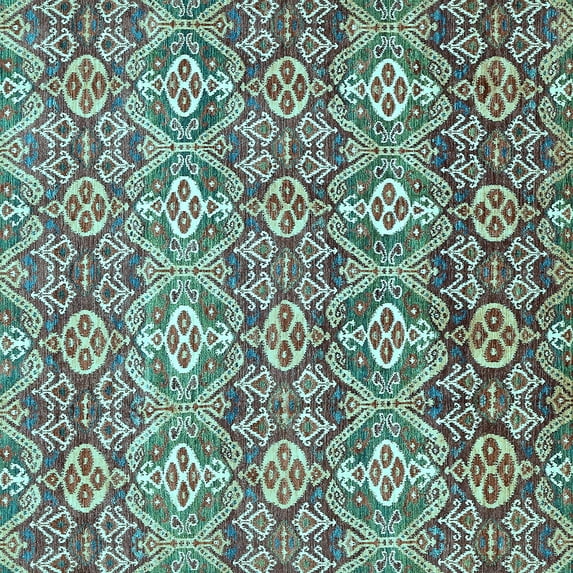 Ahgly Company Indoor Square Abstract Light Blue Modern Area Rugs, 8' Square