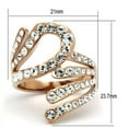 thumbnail image 2 of Luxe Jewelry Designs Women's Rose Gold Ion Plated Ring with Top Grade Crystal - Size 10 (Pack of 2), 2 of 4