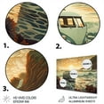 thumbnail image 3 of Designart "Retro Van On The Coastline Green And Orange I" Retro Car Metal Wall Art Prints, 3 of 5