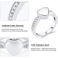 thumbnail image 2 of Crystal Heart Cremation Ring for Ashes for Women Men Keepsake Finger Ring Urns for Ashes for Loved One for Dad Mom Size（5,6,7,8,9,10), 2 of 7