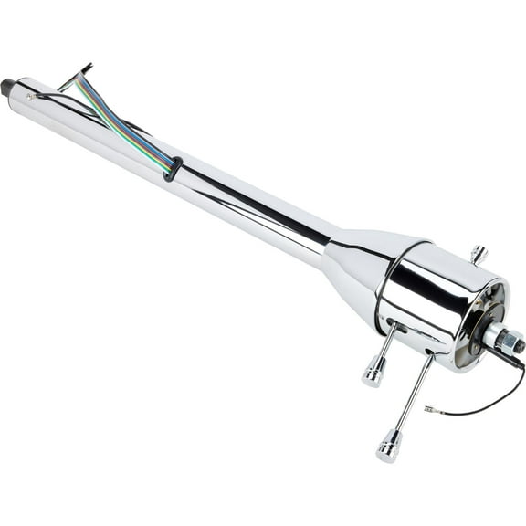 Speedway Motors Tilt Steering Column Compatible with 1955-1956 Chevy Passenger Car, Chrome 2-Inch Direct Mount Design with GM Turn Signal Switch, Hazard Flashers, 5-Position Tilt