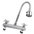 thumbnail image 1 of Kitchen Sink Faucet Professional Modern Simple Style Cold Hot Dual Use Basin Mixer Tap For Kitchen Bathroom Sink Cross Handwheel, 1 of 5