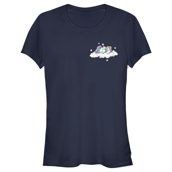 Junior's My Little Pony Princess Celestia Cloud Nap  Graphic Tee Navy Blue Small