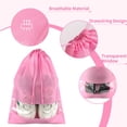 thumbnail image 3 of Bolsas para zapatos COIDEA, 5 unidades, rosas, no tejidas, con cordón, viaje, 3 of 7