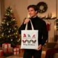 thumbnail image 1 of Cameland Christmas Canvas Tote Bag Christmas Gift Bag, 1 of 7