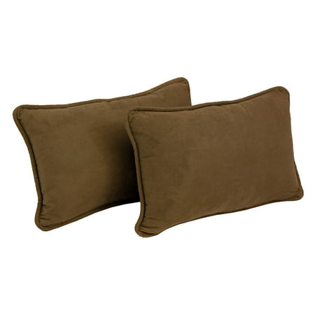 Blazing Needles Microsuede 20 x 12 in. Rectangle Decorative Throw Pillows - Set of 2