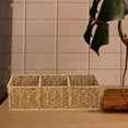 thumbnail image 2 of Pungan Large Capacity Plastic Shoe Storage Basket, Woven Style Organizer Bin for Home, Rustic Tabletop Decorative Storage 13.78x5.91x3.74 in, 2 of 10