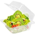 thumbnail image 5 of Tripumer 100 PCS Clear Plastic Food Containers Square Hinged Takeaway Containers Disposable Cake Containers with Lids Stackable Lunch Boxes Suitable for Salads, Pasta, Sandwiches, Cookies, 5 of 10