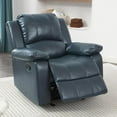 thumbnail image 6 of Comfort Pointe Clifton Faux Leather Glider Rocker Recliner, Midnight Blue, 6 of 23