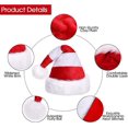 thumbnail image 3 of Gorro de Navidad, Gorro de Papá Noel para adultos, para mujeres y hombres, Gorro de Madre Navidad, Gorro de terciopelo con pompón, Gorro novedoso a rayas, Disfraz, Decoración navideña, Cosplay, 3 of 5