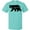 Scuba Blue, variant on Inktastic California Black Bear Silhouette T-Shirt