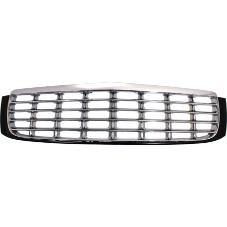 Grille Assembly for 1997-1999 Cadillac DeVille Chrome Shell with Painted Black Insert