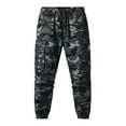 thumbnail image 6 of CONROSES Mens Cargo Pants Camouflage Pants for Men Casual Straight Leg Elastic Waist Drawstring Soft Loose Sports Joggers With Pockets, 6 of 7