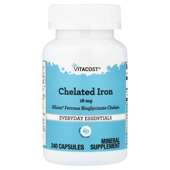 Vitacost Chelated Iron, 18 mg, 240 Capsules
