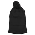 thumbnail image 2 of Soft Cushion Pom Cable Knit Long Beanie - Black, 2 of 2