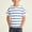 Blue, variant on Kids Boys Striped T-Shirt Short Sleeve Crewneck Classic Cotton Summer Tee Top Lightweight Loose Fit Beach Tshirts 1-12 Years