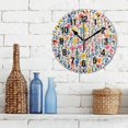 thumbnail image 3 of Yayeee 10" Wall Clock Battery Operated Quartz Round Silent Non-Ticking Home Decor, Yellow Wildflower Pattern, 3 of 6
