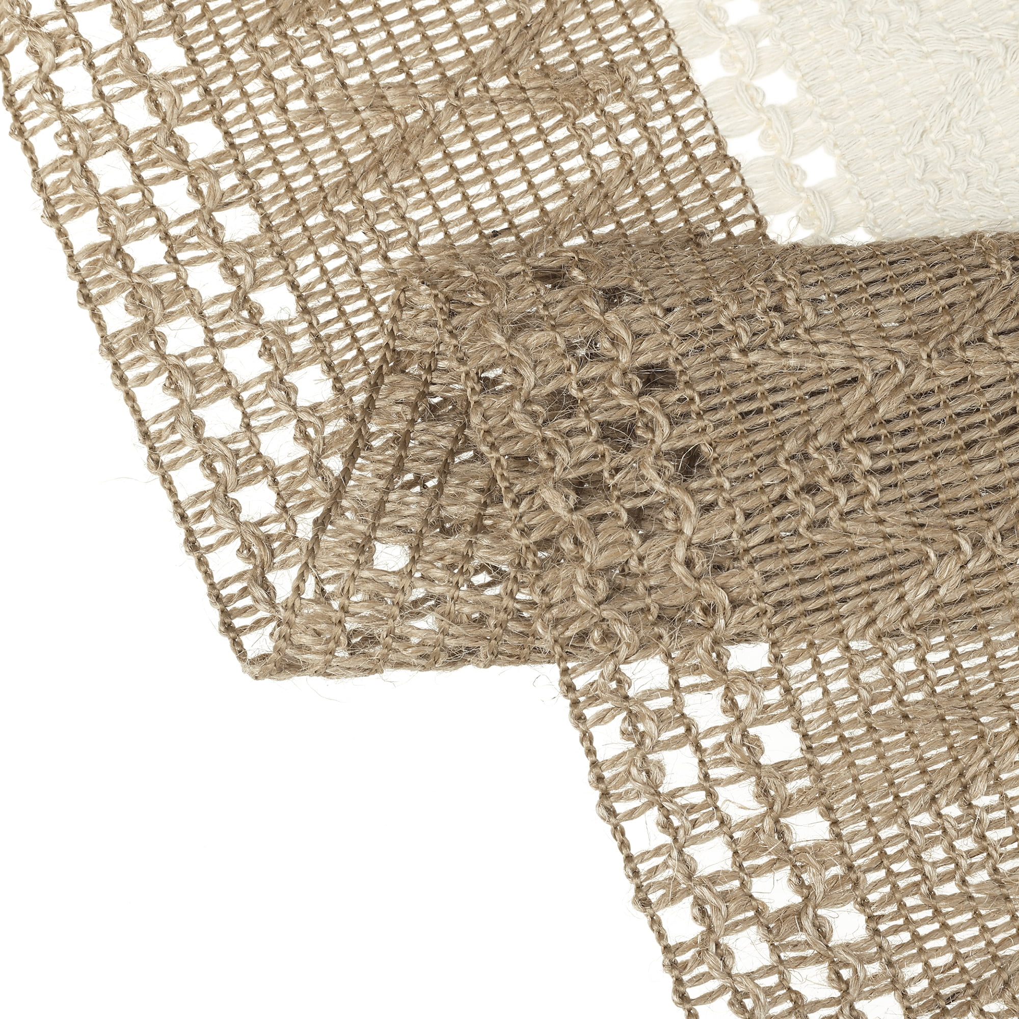 Unique Bargains 1 Pack Row of Fringe Table Runners Floral Table Banner Brown 12"x71"