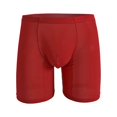 thumbnail image 4 of IWRICH Men's Seamless Breathable Boxer Briefs Mid Waist Ice Silk Sports Inspired Underwear Red XXL, 4 of 4