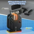 thumbnail image 4 of Kothab Charging Dock Compatible with Switch 2 for Joy Con 2025 with 9 Modes RGB Light and Led Indication, Magnetic Charging Dock to Charge 4 Joycons with Charger Cable, 4 of 5