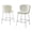 Cream, variant on Best Quality Furniture Gray Fluffy Checker Textured Fabric Counter Chairs