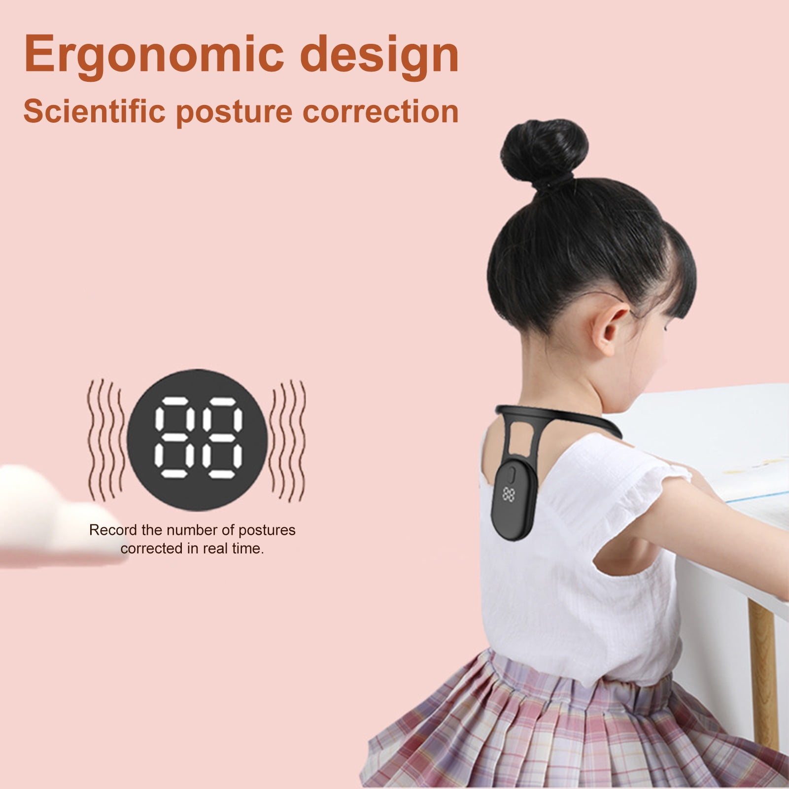 Happydeer Posture Corrector Vibration 400mAh Battery Operated Scientific Ergonomic Posture Tracking And Training in Real Time Reminder Posture Correction for Back for Men Women
