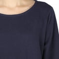 thumbnail image 2 of Women's Knit Sweater Dress Long Sleeve Baggy Shift Pullovers Dark blue XXL, 2 of 5