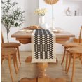 thumbnail image 4 of Jinsinto 30 x 200cm Beige Burlap with Black Tassel Modern Rectangular Table Decoration for Garden Table Birthday Club Party Kitchen, 4 of 4