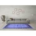 thumbnail image 3 of Ahgly Company Indoor Square Oriental Blue Industrial Area Rugs, 8' Square, 3 of 4
