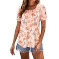 thumbnail image 4 of OutfitShow Summer Square Neck Tops for Women Puff Short Sleeve Shirts Dressy Casual Tunic Blouses, 4 of 8