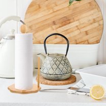 IFANLANDOR 1Pcs Wooden Paper Towel Holders Countertop for Households Modern Kitchen Decor