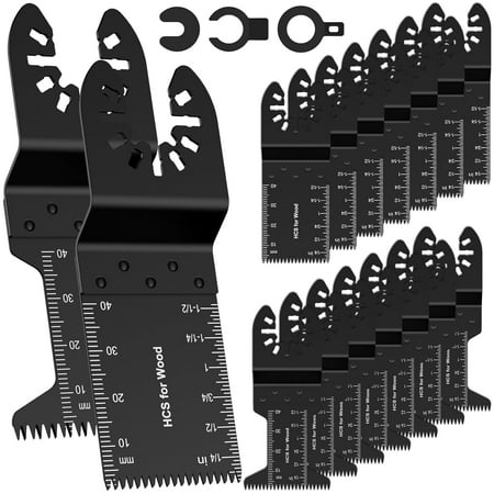 

Uingual 16Pcs Oscillating Saw Blade High Carbon Steel Oscillating Multitool Blade Quick Release Japanese Precision Tooth Oscillating Tool Blade Universal Wood Metal Oscillating for Wood E1781