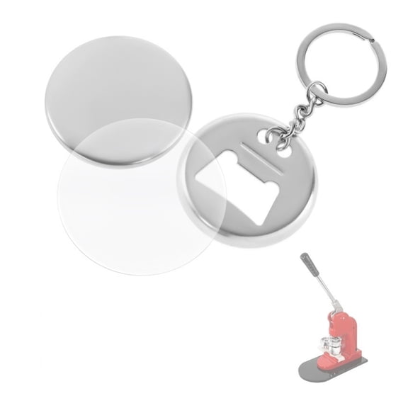 44mm KeyChain Bottle Opener Badge Button Supply Base Parts Materials 100 Sets For Pro Badge Button Maker Machine