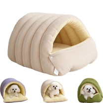 WUUJIPAI Cozy Cat Cave Bed for Indoor Cats & Small Dogs - Plush Foldable Calming Pet Nest House with Washable Cushion & Non-Slip Bottom