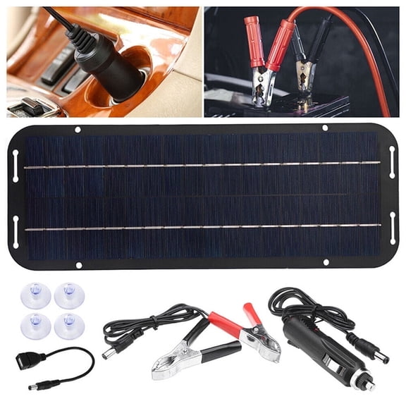 JahyShow Portable 30W Solar Panel, 12V Trickle Charger Battery Charger Solar Panel Kit Maintainer Boat Car RV